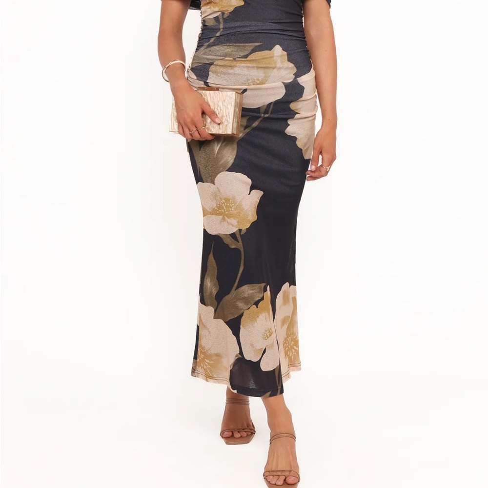 Petal & Pup KODA black off the shoulder midi dress
